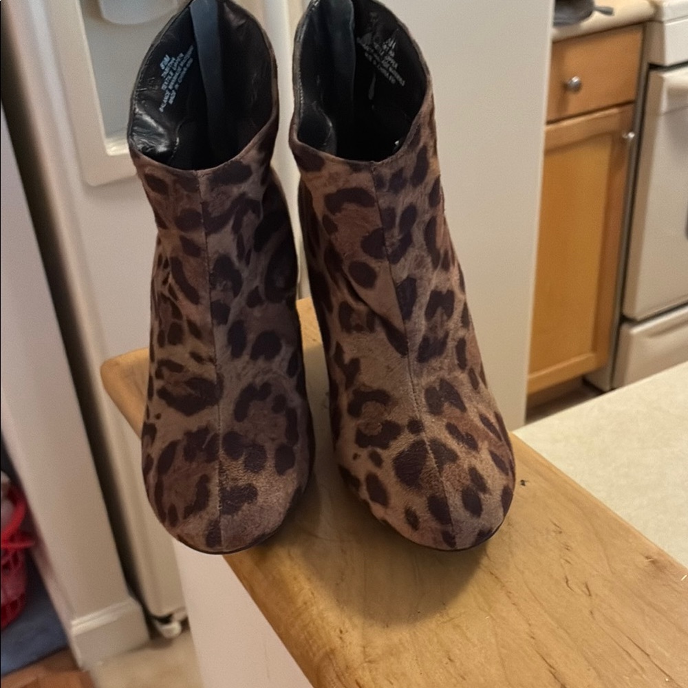 Tabitha Brown Ankle Booties with Chunky Heel